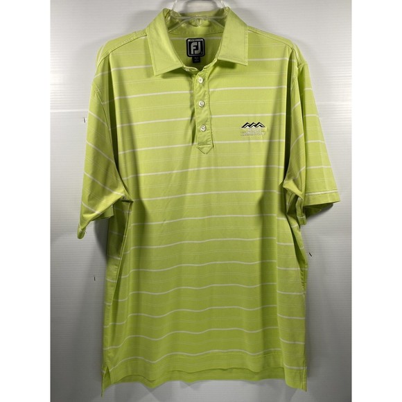 FootJoy FJ Desert Mountain Logo Men’s Green Golf Polo Shirt Size Large - Picture 1 of 6